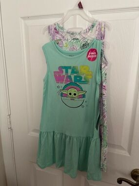 Star Wars Mint Green and Lavender Graphic Tank Top